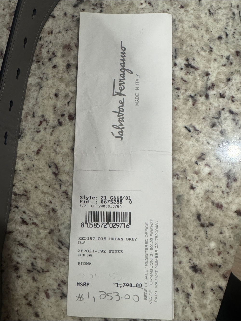 Salvatore Ferragamo Gancini Fiona Fumeé Urban Grey Leather Hobo (COA & receipt) - Picture 2 of 16